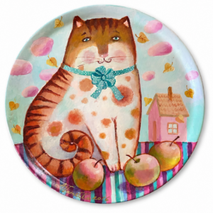 Cat with Apples