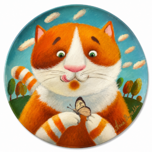 Red Cat with Butterfly